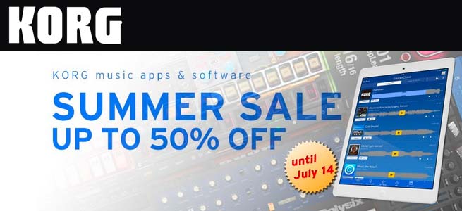 KORG Music Apps & Software Summer Sale this July